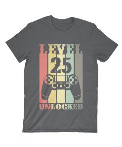 Level 25 Unlocked Gamer Birthday T-Shirt