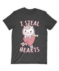 I steal Hearts Cute Unicorn T-Shirt