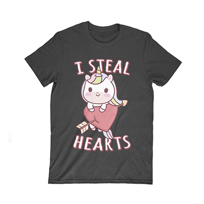 I steal Hearts Cute Unicorn T-Shirt