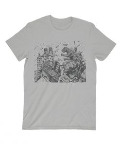 godzilla t-shirt gray