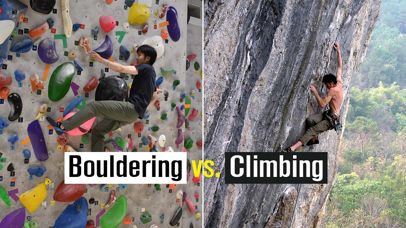 Bouldering vs Rock Climbing