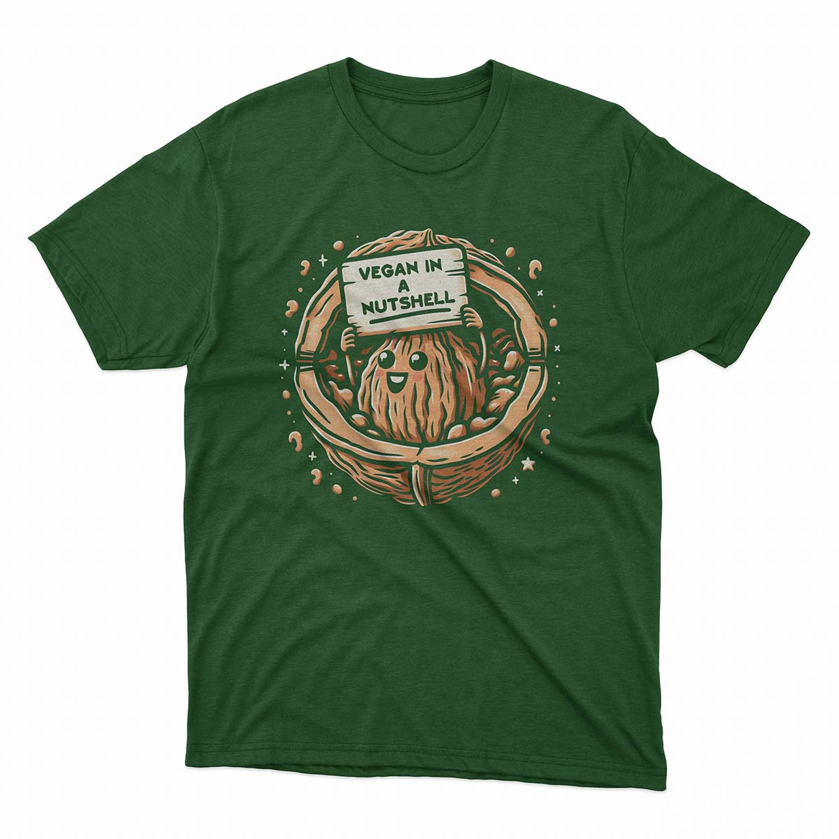 Vegan T Shirt: Vegan in a Nutshell - Unveil Your Plant-Powered Style! - Image 3