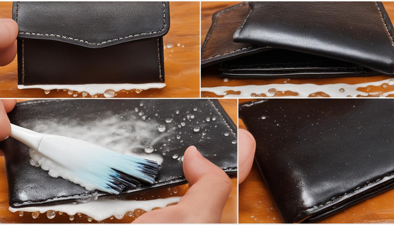washing leather wallet