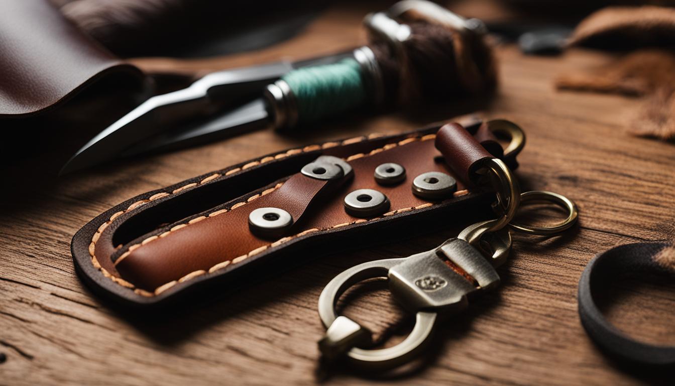 leather keychain crafts