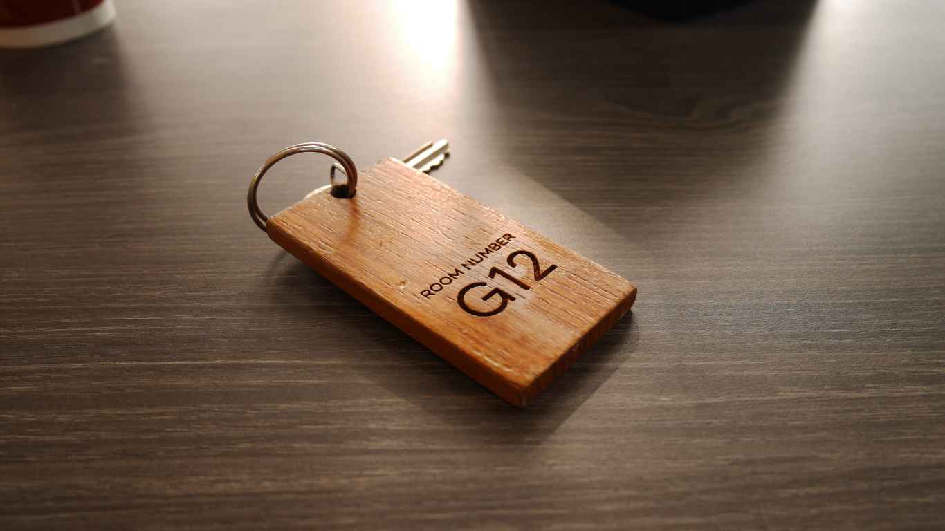 wood keychain