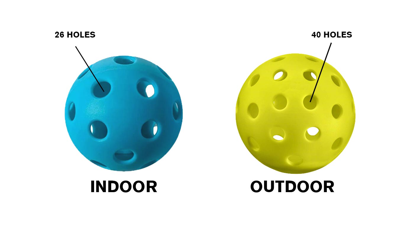 Indoor vs Outdoor Pickleballs