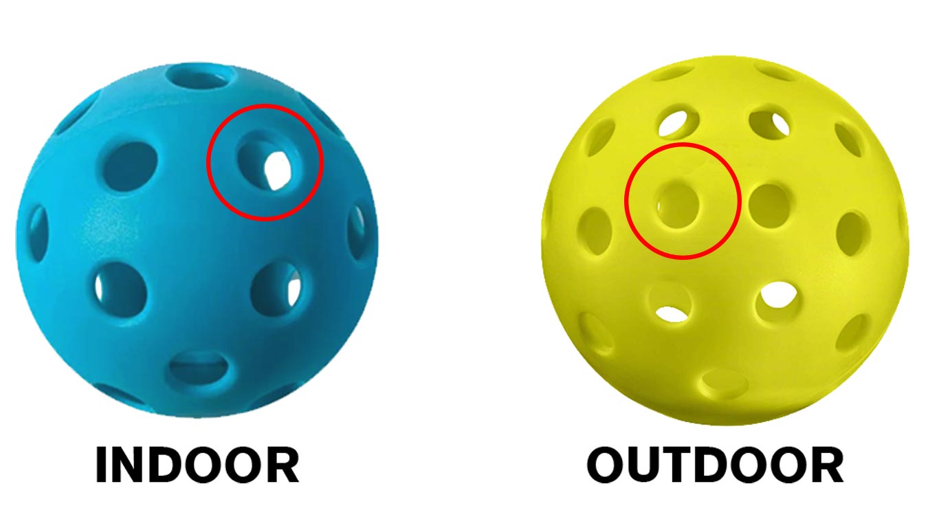 Indoor vs Outdoor Pickleballs
