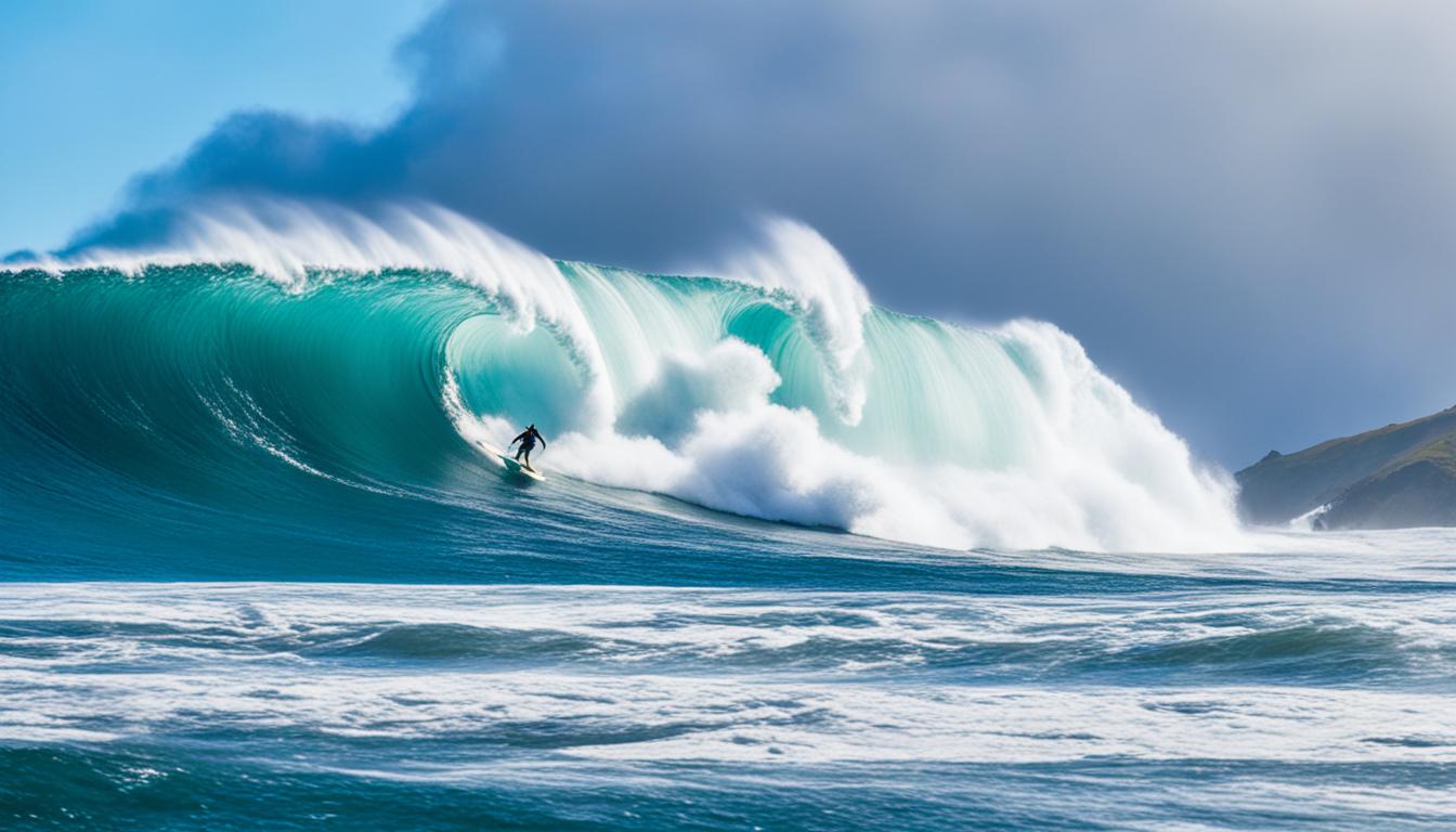 Giant waves at Cortes Bank