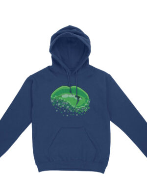 Marijuana Weed Lip Navy Cannabis Hoodie