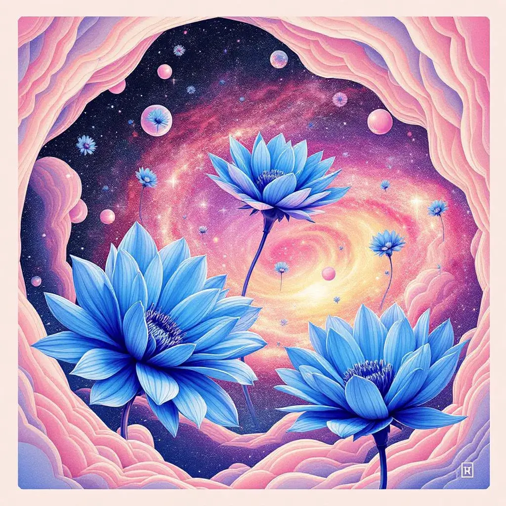 Blue Flowers psychedelic hip-hop visual