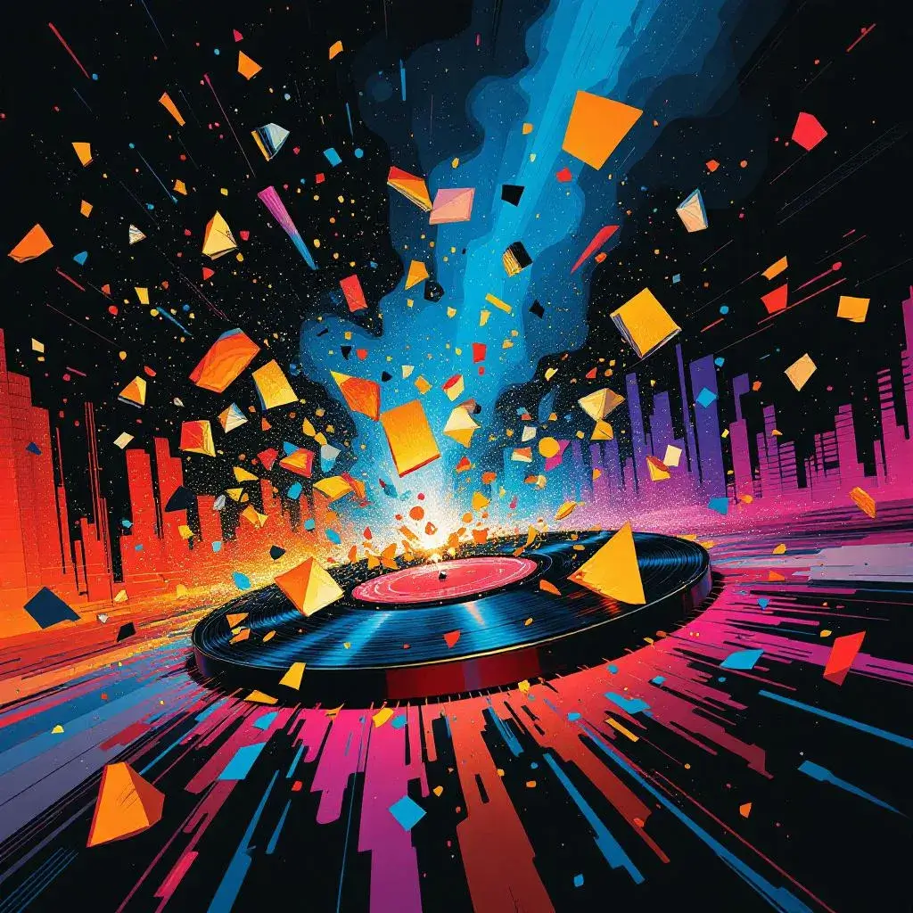 Hip-hop sampling revolution concept