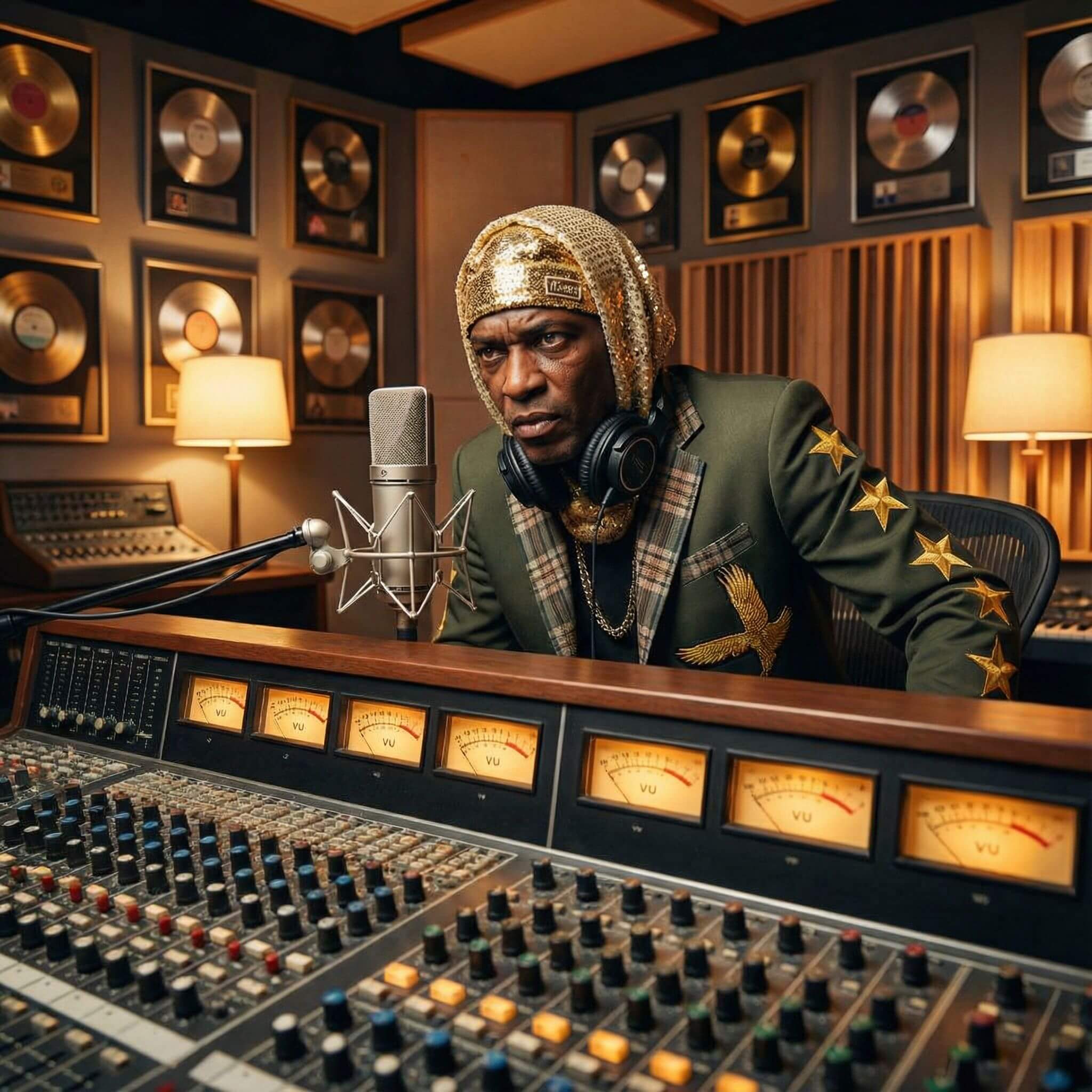 Kool Keith in recording studio