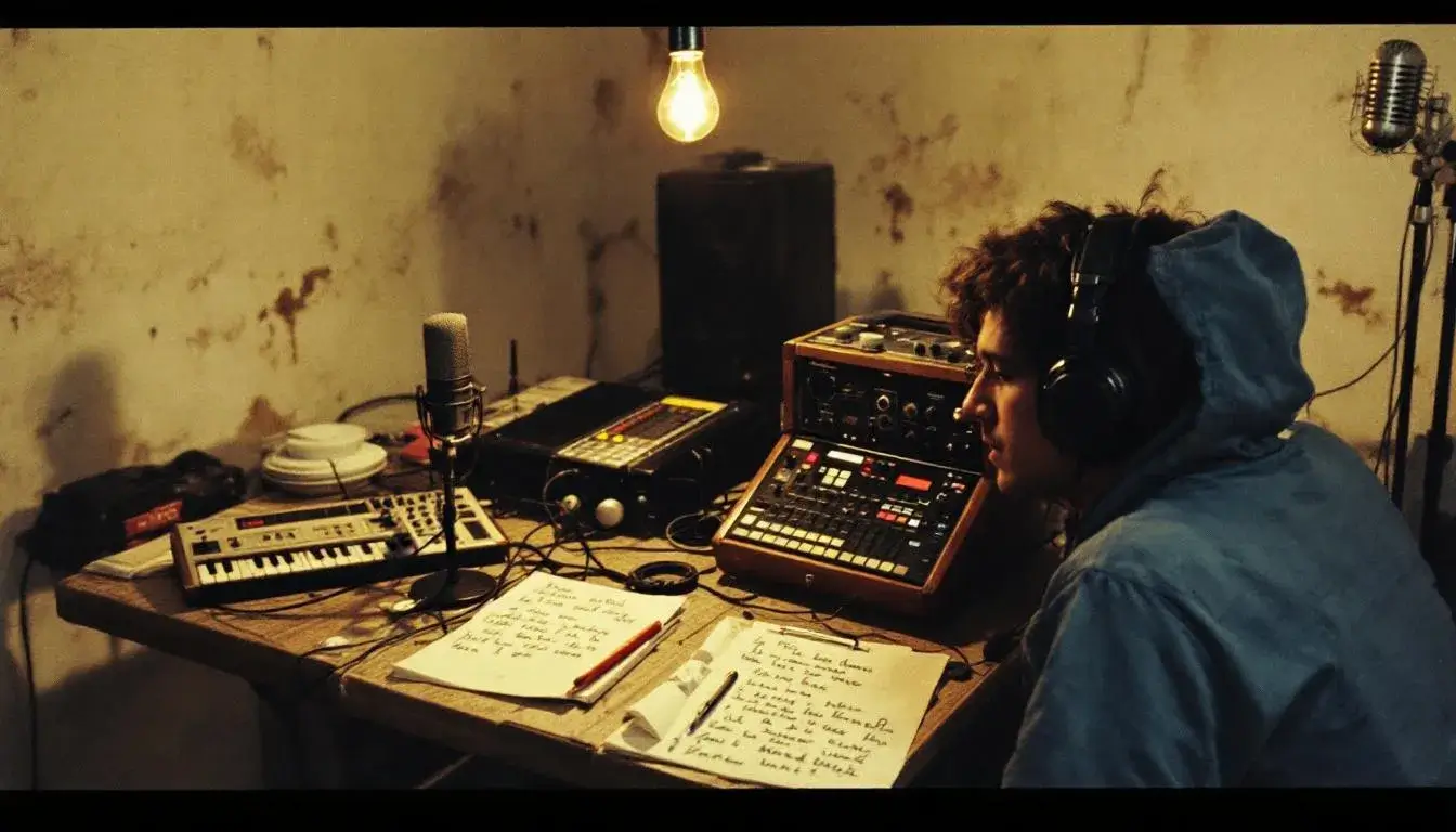 1980s home recording studio DIY hip-hop production setup