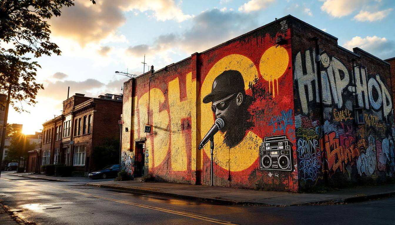 Hip-hop culture mural representing Bone Thugs legacy