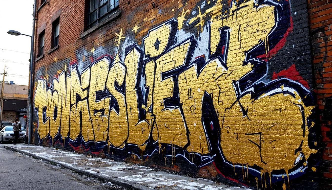 Graffiti mural representing conscious hip-hop culture