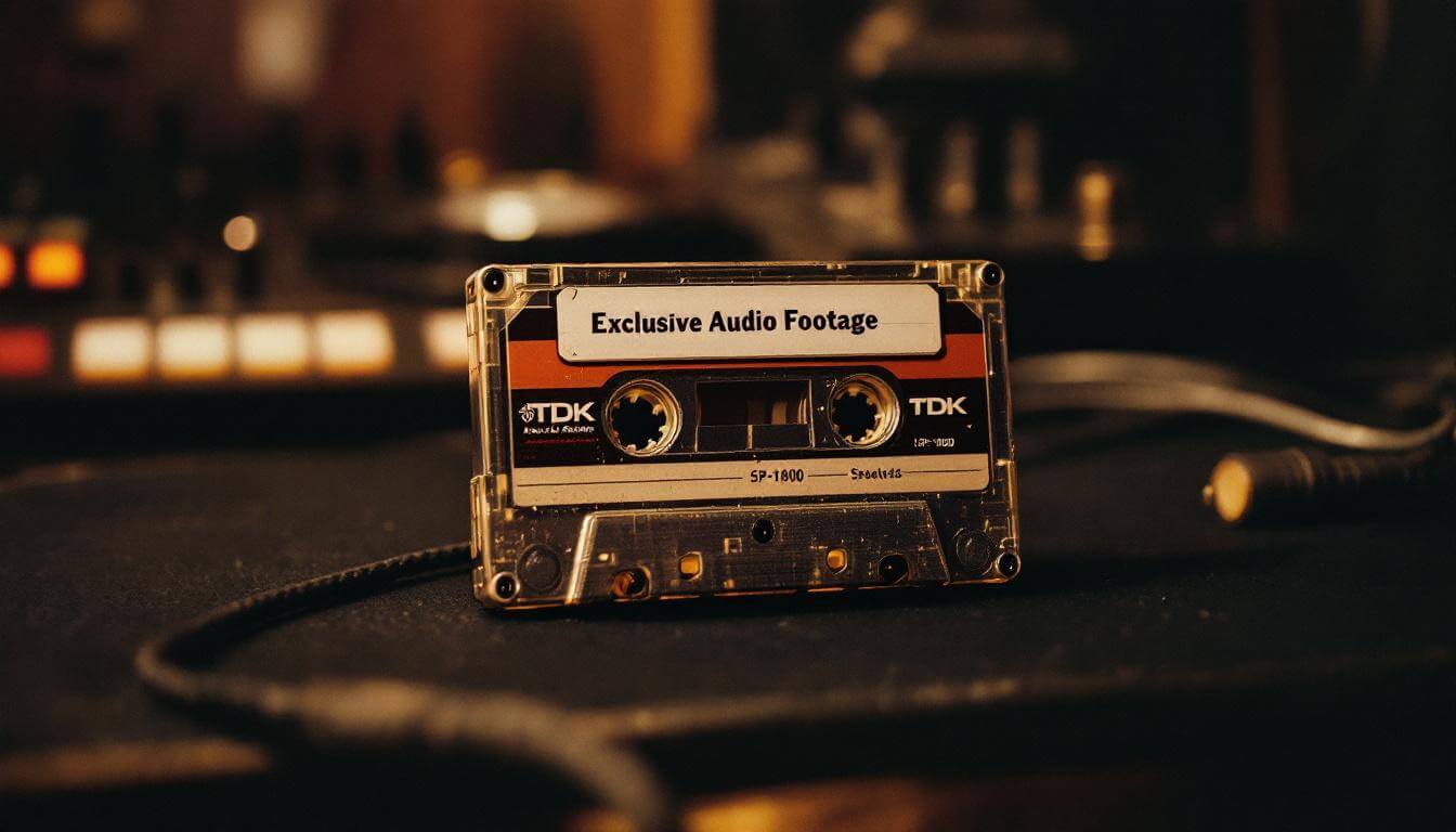 A dusty cassette tape labeled Exclusive Audio Footage sits on a studio table — the shelved 1999 Clipse album that preceded Lord Willin'