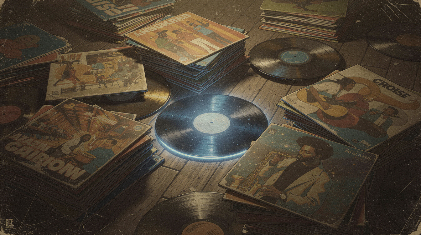 Eric B. crate-digging jazz and funk vinyl samples