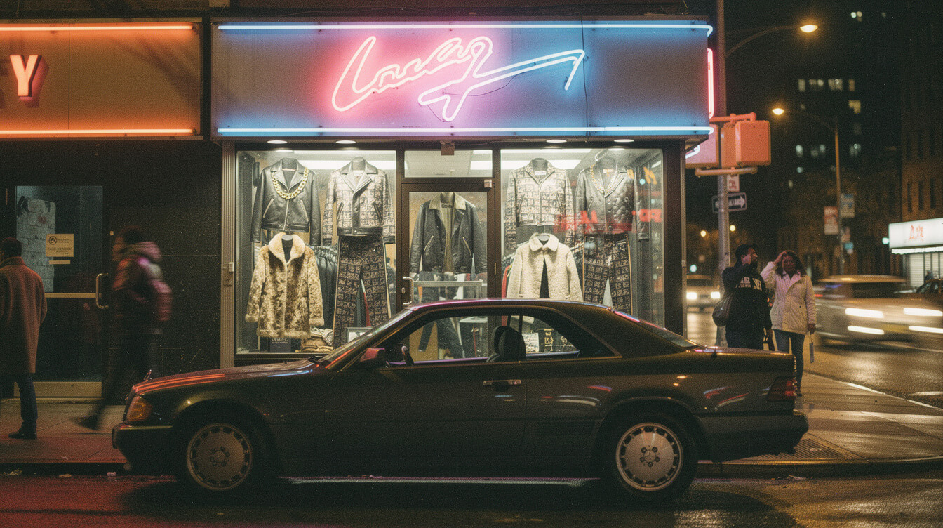 late eighties Harlem hip hop fashion and Dapper Dan luxury logomania