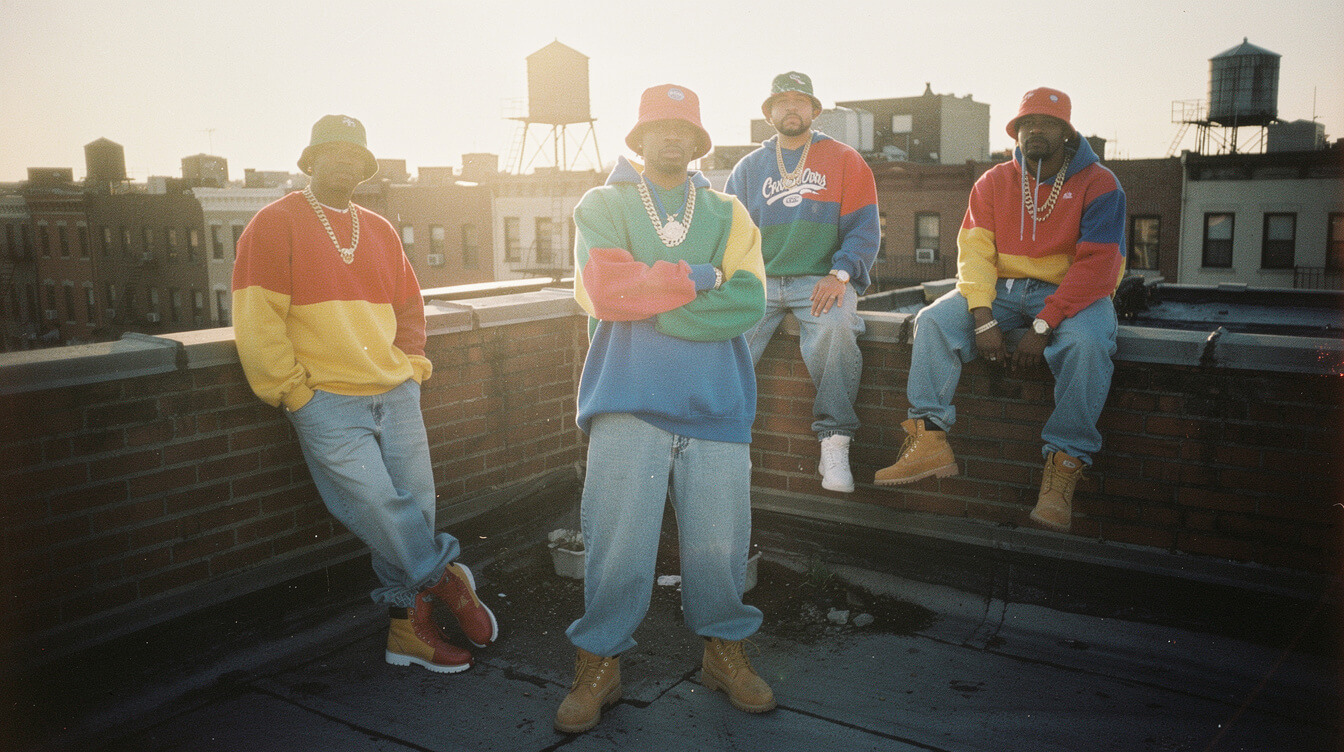 early-90s rapper sweatshirt crew era streetwear