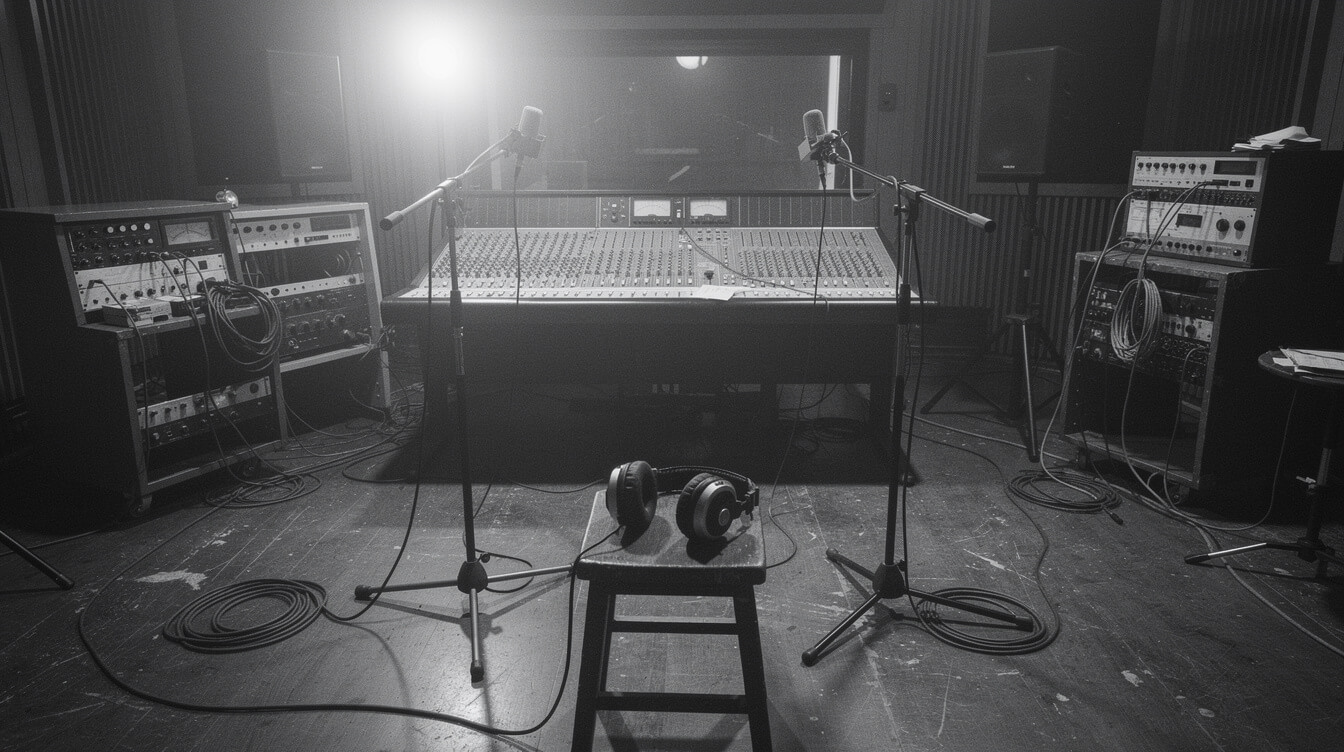 Empty hip-hop recording studio after the breakup