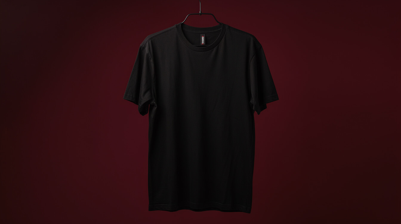 black hip hop tee studio shot premium streetwear