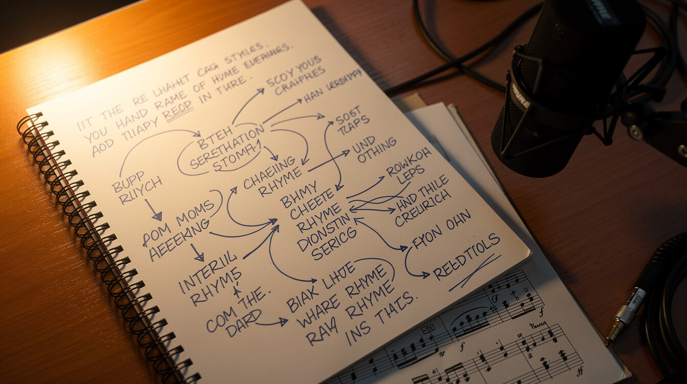 Rakim flow notebook internal rhyme diagrams
