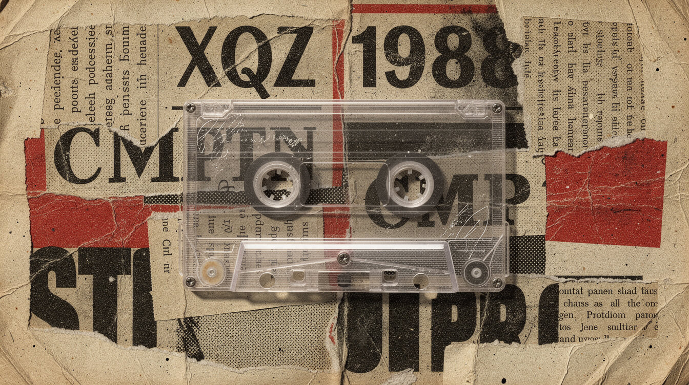 Straight Outta Compton 1988 album vintage newspaper collage