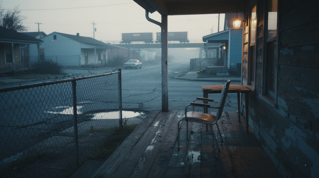 Fifth Ward Houston dusk street scene