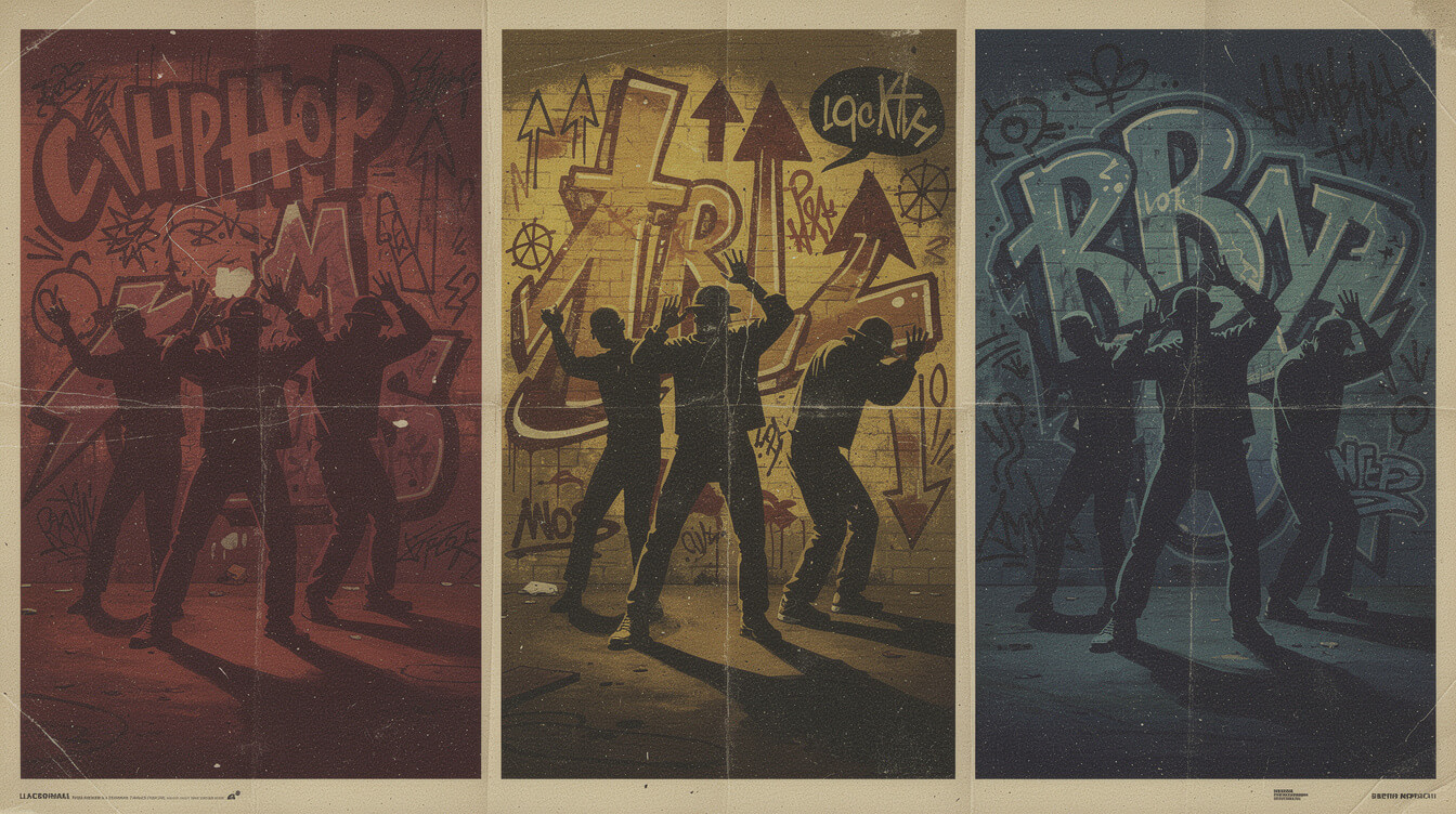 Krush Groove Beat Street Wild Style 1980s hip-hop film poster triptych