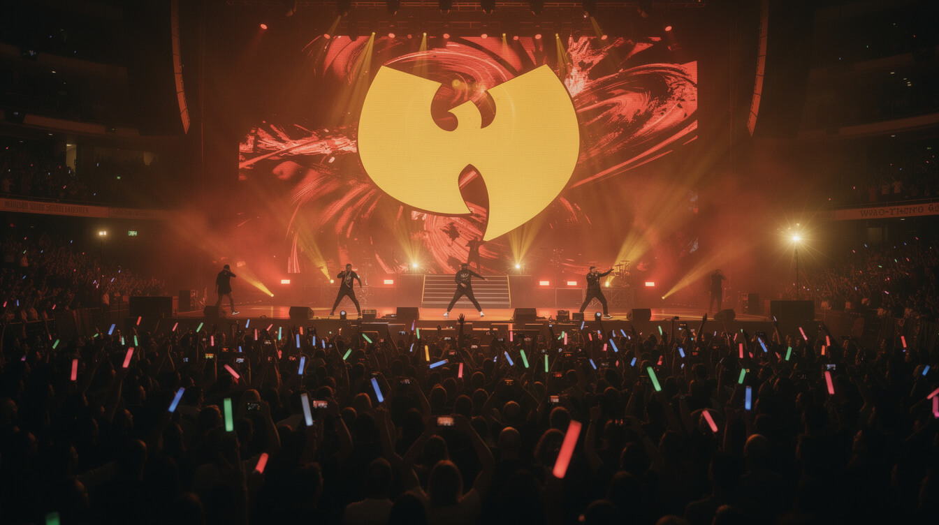 Wu Tang Forever massive stadium concert cinematic wide shot