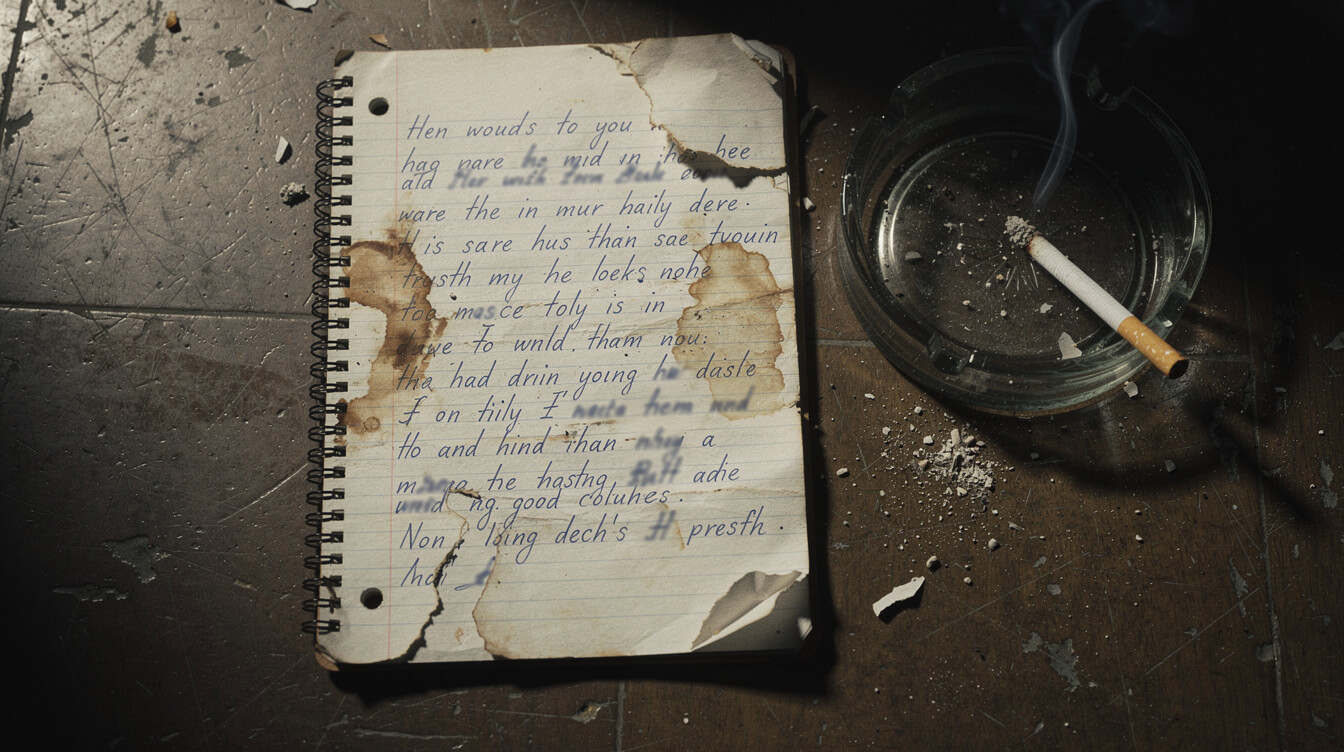 A handwritten hip-hop lyrics notepad from the mobb deep infamous era