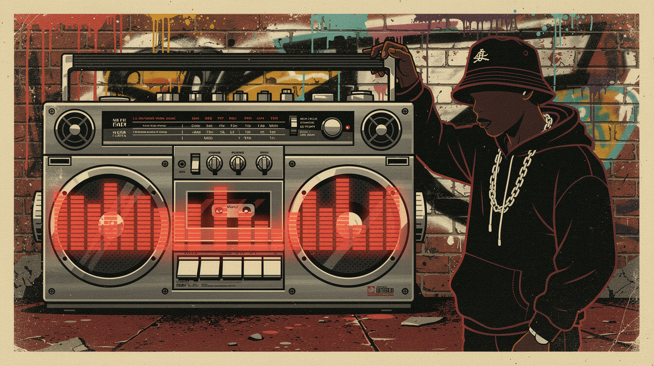 LL Cool J Radio 1985 era boombox tee aesthetic