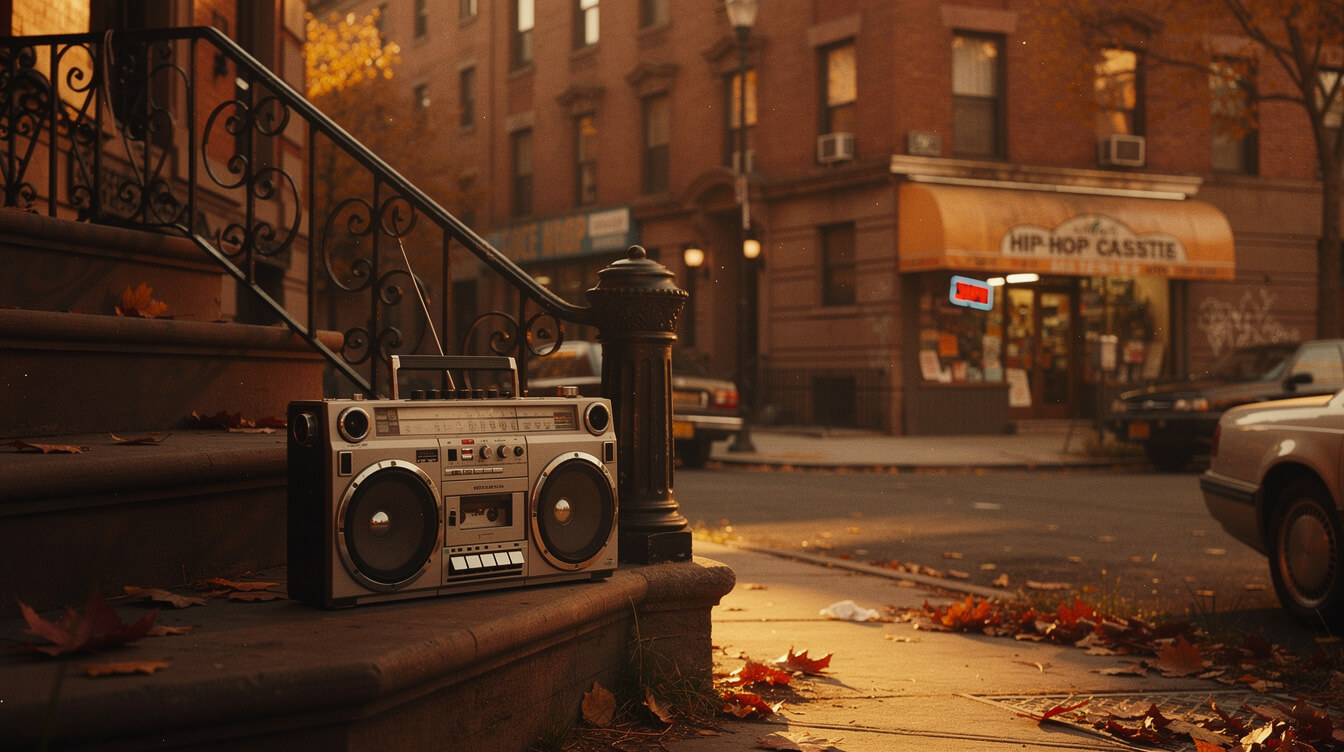 Brooklyn brownstone golden hour hip-hop legacy scene