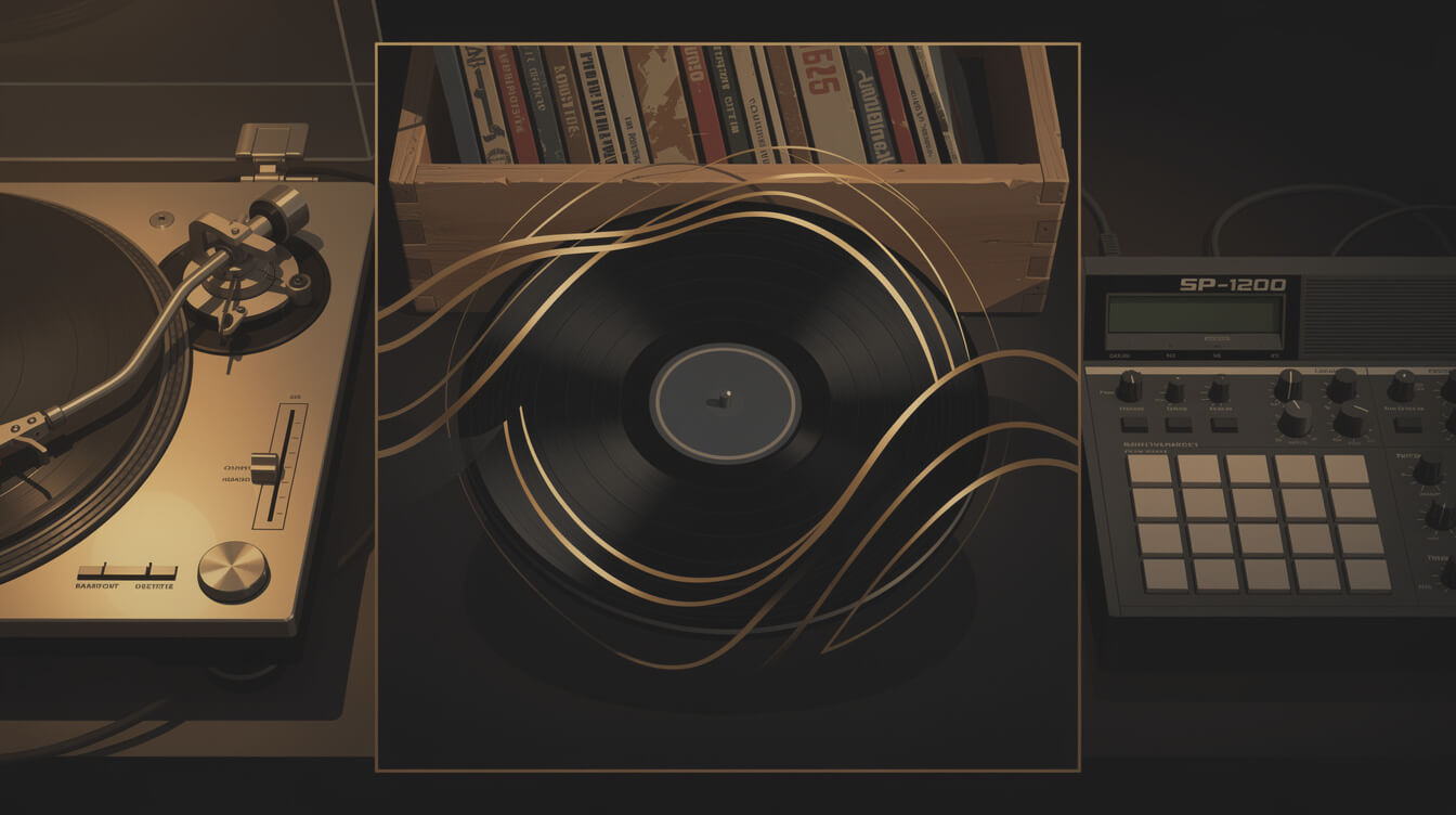 vinyl record sampling turntable boom bap production