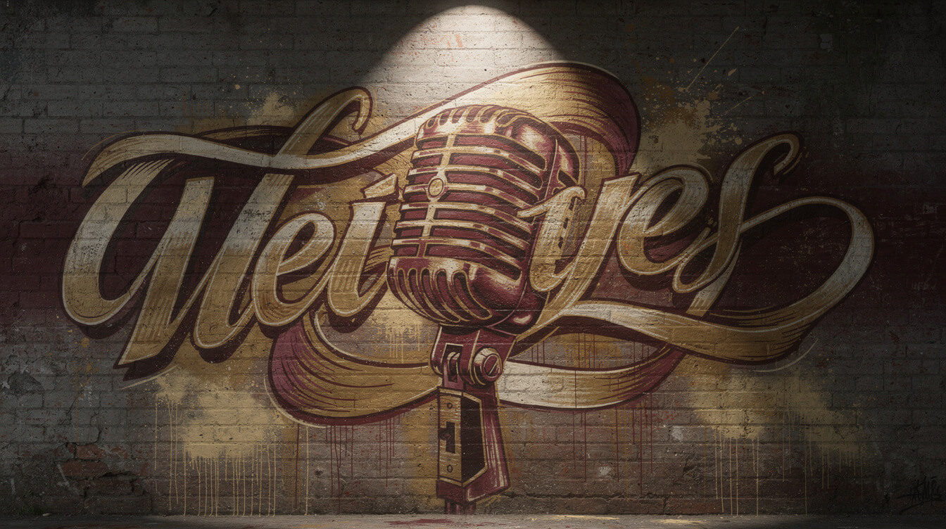 graffiti mural microphone spoken elegy