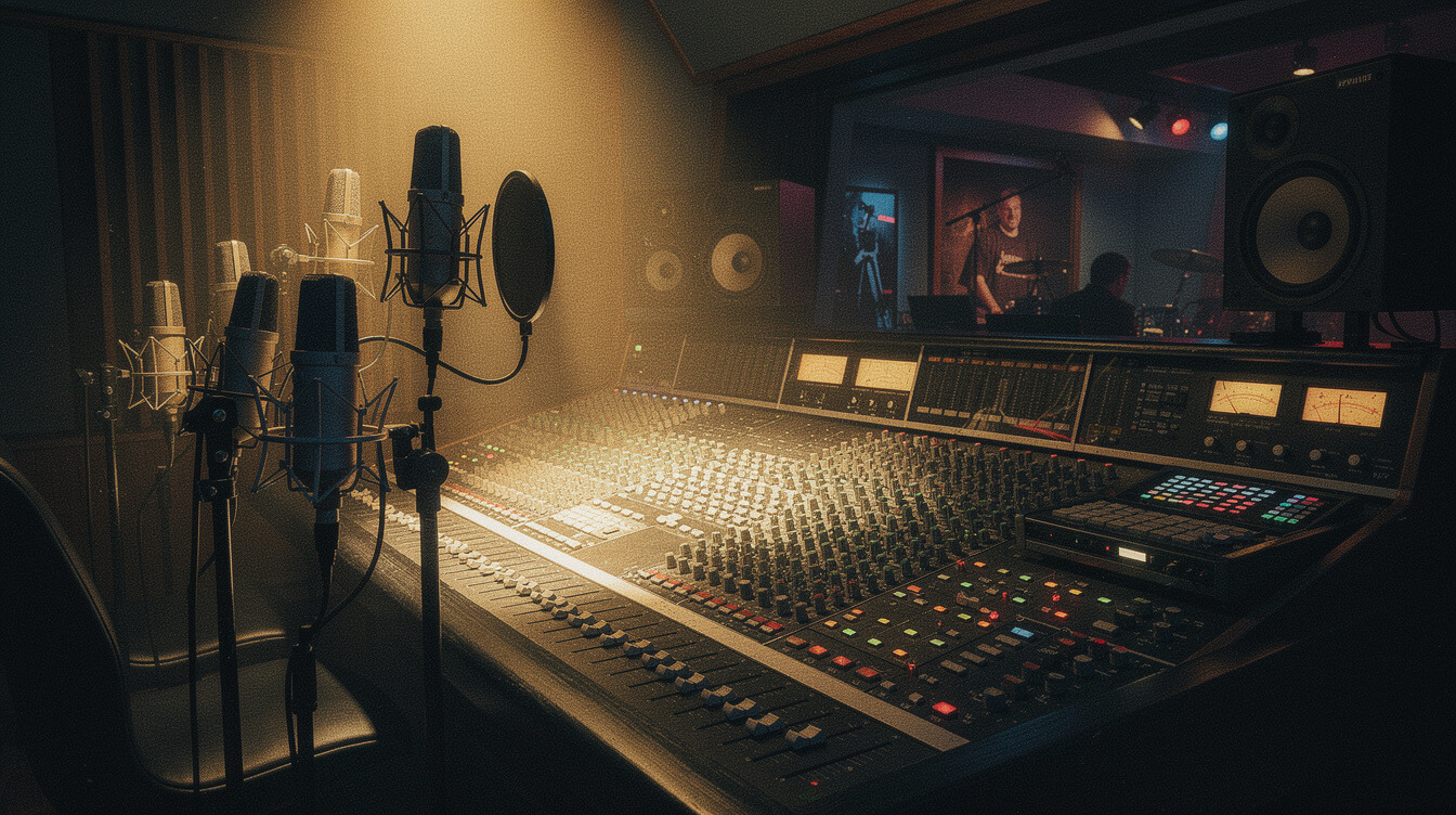 jay-z the blueprint 2 recording studio session with multiple microphones representing the album's guest list