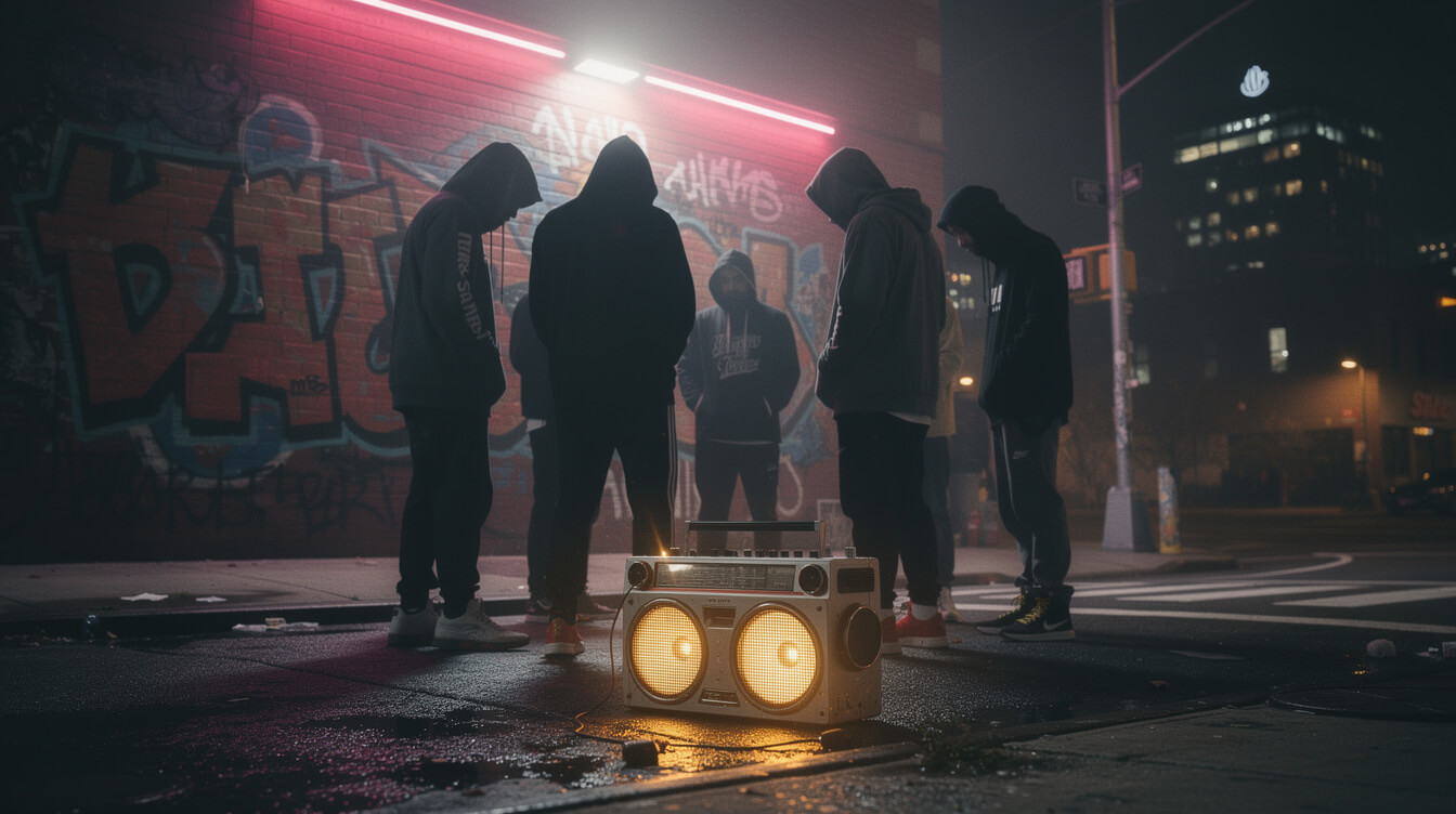 Brooklyn street cypher representing the Gang Starr Foundation