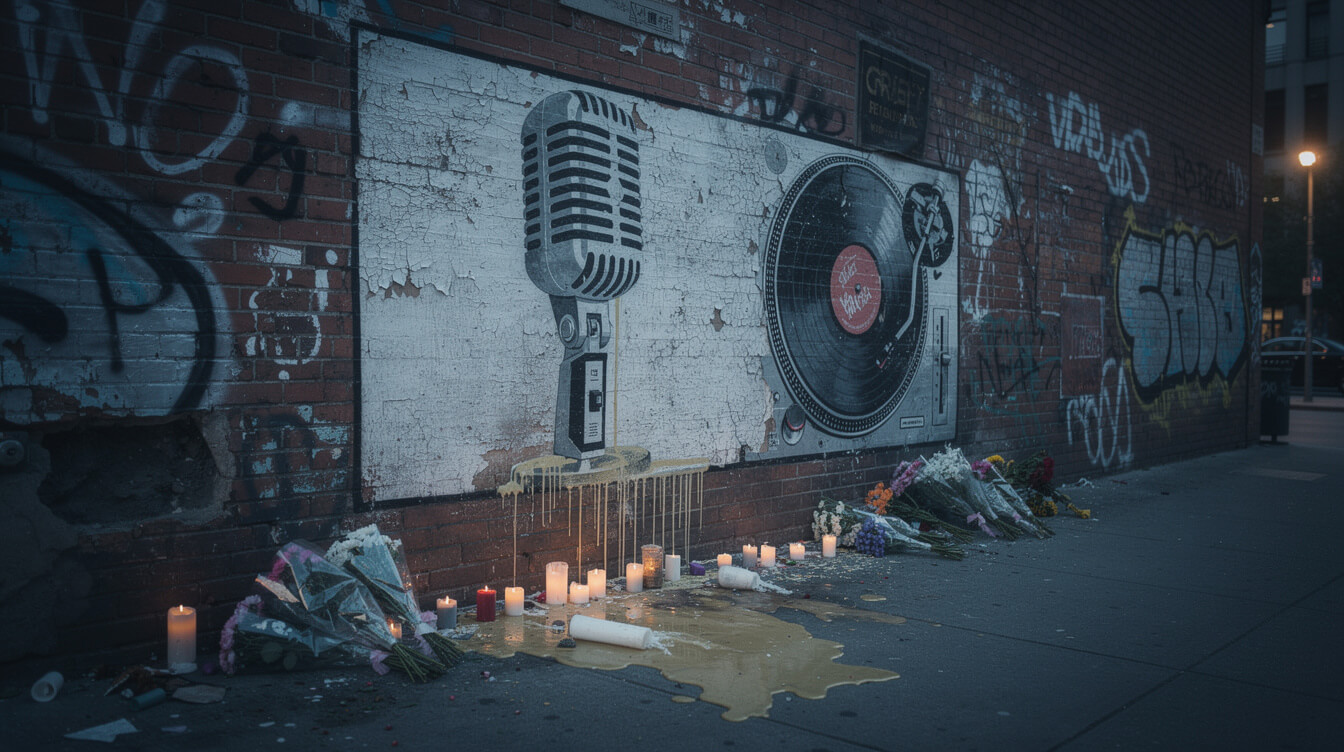Memorial mural for Guru of Gang Starr