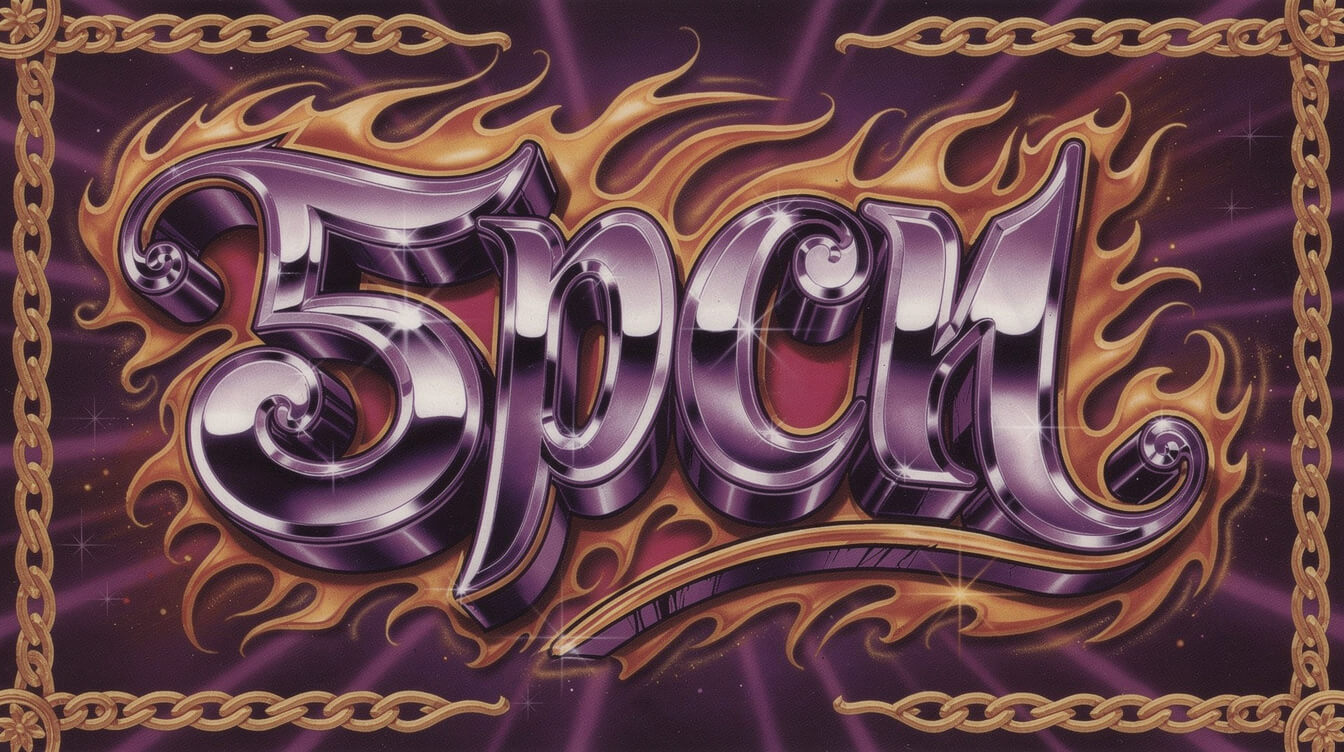 airbrushed 90s album cover style artwork