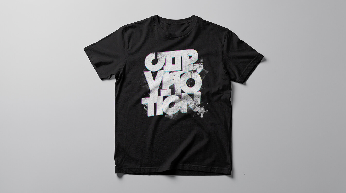 streetwear t-shirt typography mockup