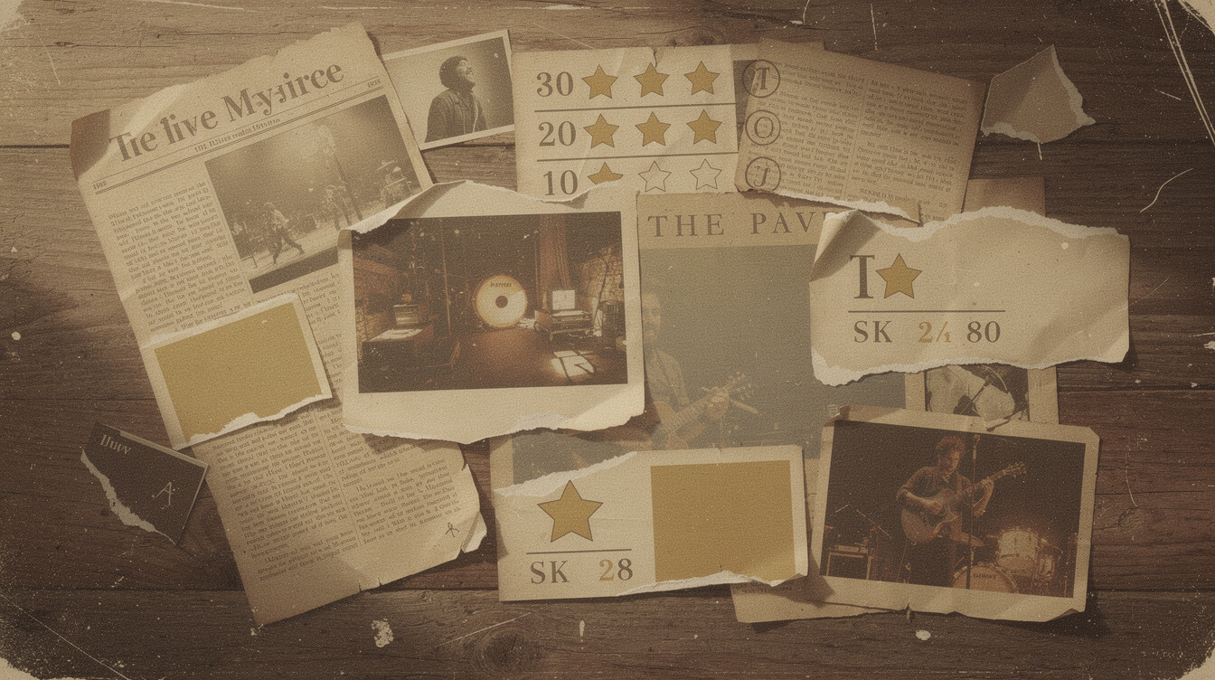 Vintage magazine review clippings representing the critical reception of mos def black star