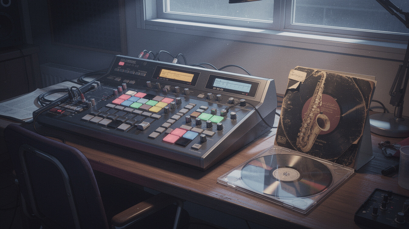 DMX Slippin Moonstreams sample DJ Shok studio illustration