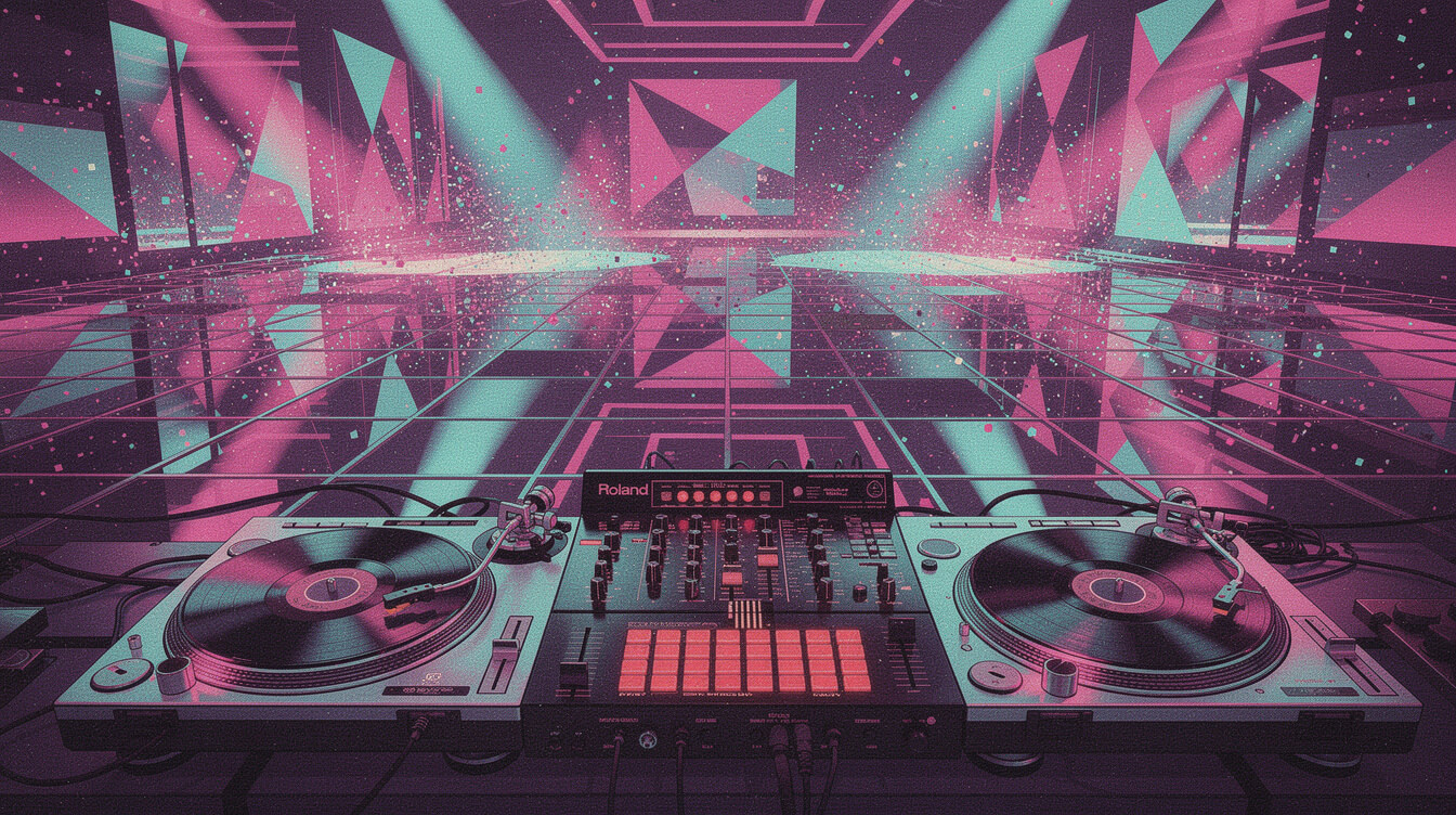 World Class Wreckin' Cru era electro DJ setup
