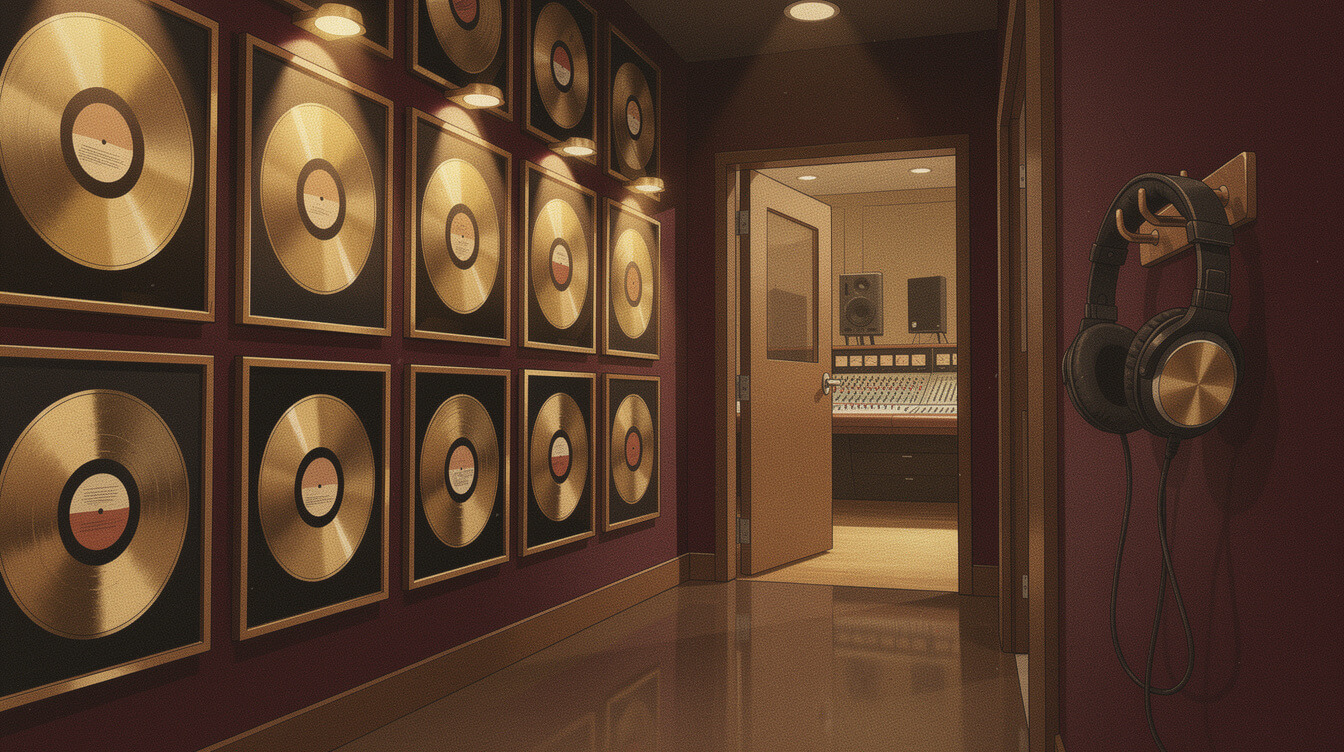 Gold and platinum records from Dr. Dre productions