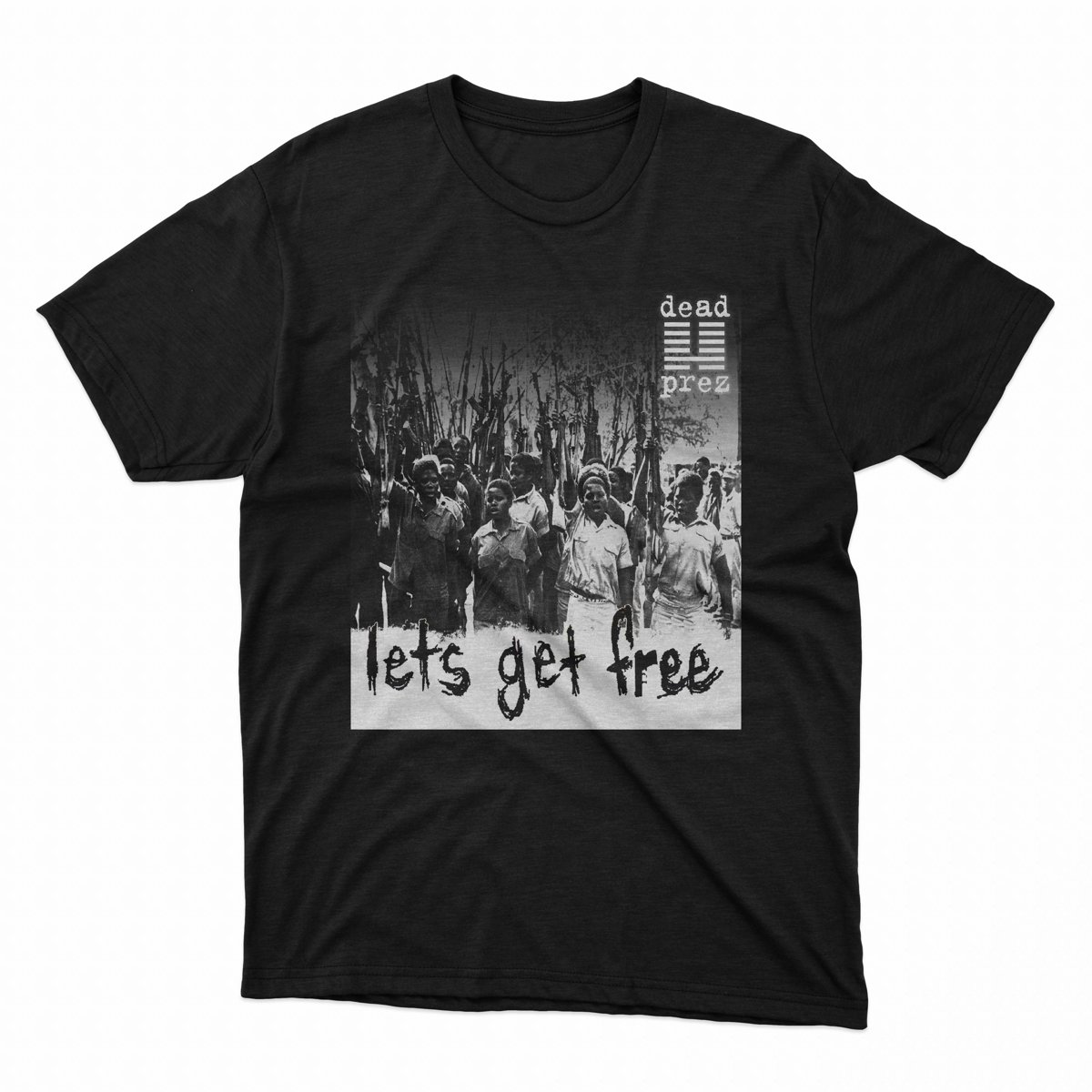 Dead Prez – Let's Get Free Black and White T-Shirt