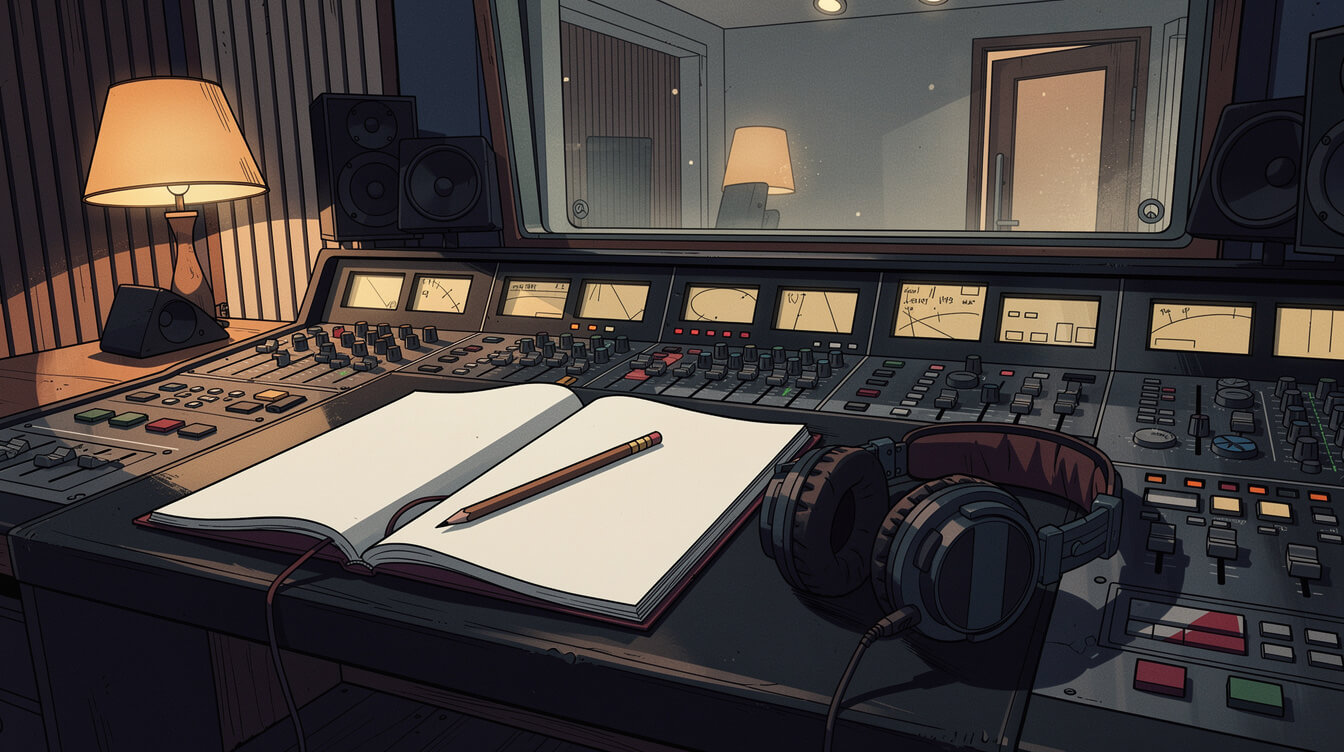 Missy Elliott songs written for other artists, studio notebook on a mixing console