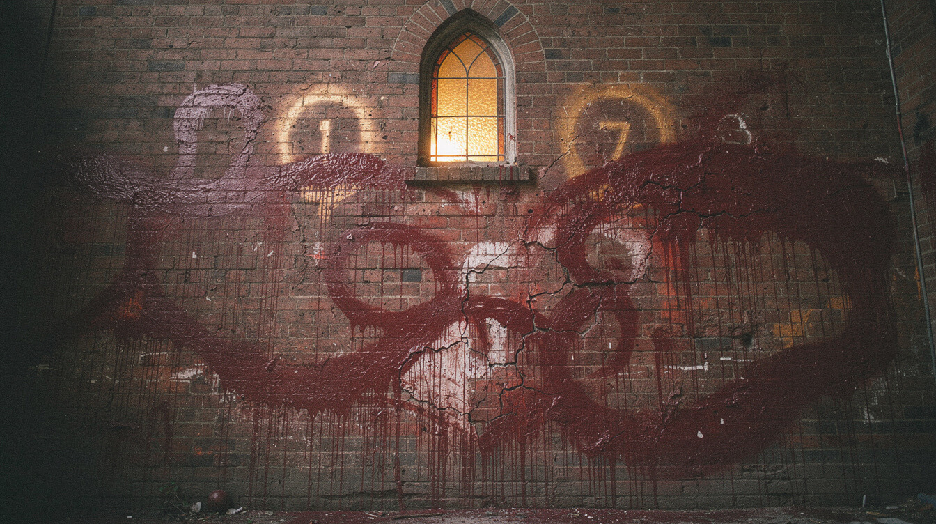 DMX Flesh of My Flesh Blood of My Blood crimson graffiti mural illustration